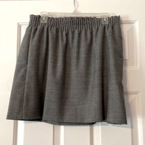 J. Crew Grey Mini Skirt with Gathered Waist